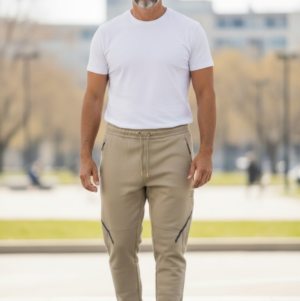 Gymshark Olive Green Men's Joggers with Black Accents